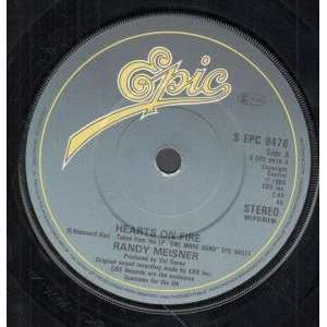   HEARTS ON FIRE 7 INCH (7 VINYL 45) UK EPIC 1980 RANDY MEISNER Music
