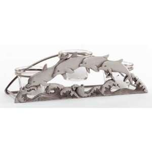  Pewter Dolphin Three Votive Holder   Style 34201: Home 