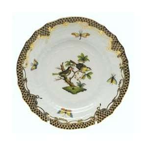Herend Rothschild Bird Brown Bread & Butter Plate Motif #11:  