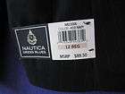 Boys Navy Blue Pinstripe Dressy Suit Jacket Blazer Nautica 12 L NEW 