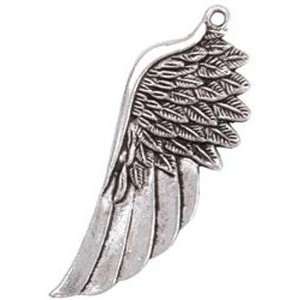  Angel Metal Pendants Wings #1 Antiqued Silver