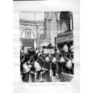    1870 CONSECRATION NEW CENTRAL SYNAGOGUE CHURCH