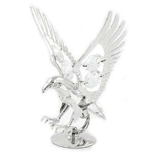    EAGLE, CRYSTAL ELEMENTS, SYLVER PLATED, NEW