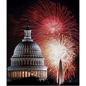   Fireworks at the Capital Counted Cross Stitch Pattern Arts, Crafts