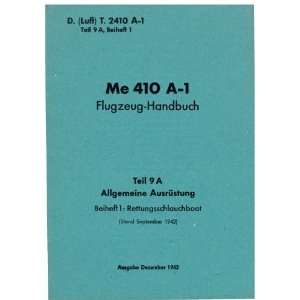  Messerschmitt Me 410 A 1 Aircraft Handbook Manual Sicuro 