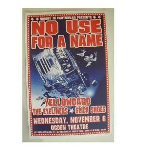  Yellowcard Poster Handbill Yellow Card No Use For a Name w 