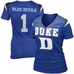 Blue Devils Ladies 2011 Replica Football Premium T shirt   Duke Blue 