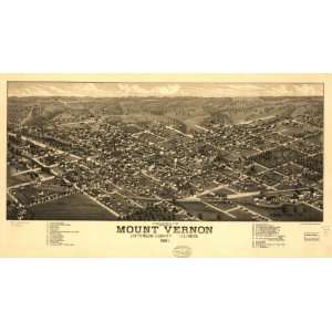  1881 map of Mount Vernon, Illinois