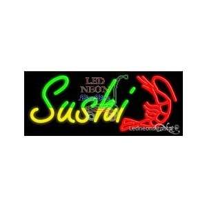 Sushi Neon Sign 13 inch tall x 32 inch wide x 3.5 inch Deep inch deep 