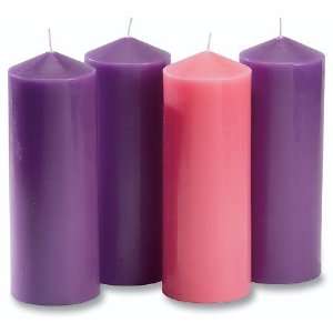  Large Purple Advent Pillar Candle Set: Everything Else