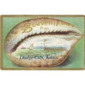   1908 Vintage Postcard Souvenir from Dodge City Kansas 