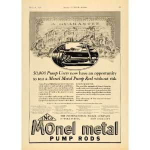  1925 Ad Montel Metal Pump Rods International Nickel NY 