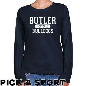 Butler Bulldogs Ladies Custom Sport Long Sleeve Classic Fit T shirt 