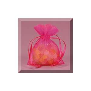 30ea   3 X 4 Hot Pink Flat Organza Bag: Health & Personal 