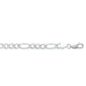  Sterling silver figaro necklace 7mm: Jewelry