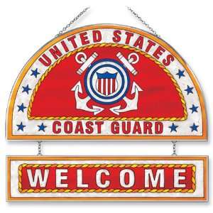   Inch Welcome Panel with United States Coast Guard Logo: Home & Kitchen
