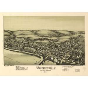    1894 map of Wrightsville, York, Pennsylvania: Home & Kitchen