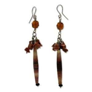  Sunstone cluster earrings, Novel Jewelry