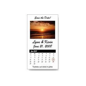   MAGL18   Save the Date Beach Sunset Wedding Magnets: Kitchen & Dining