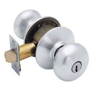  Schlage F51PLY Plymouth Keyed Entry Door Knob Set: Home 