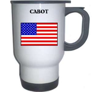  US Flag   Cabot, Arkansas (AR) White Stainless Steel Mug 