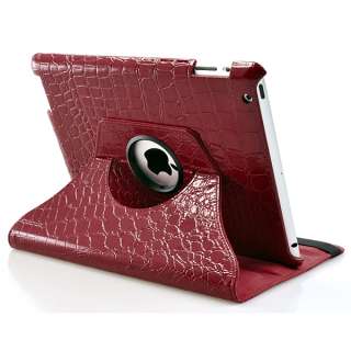  ° Rotating Magnetic Leather Case Smart Swivel Stand For iPad2  