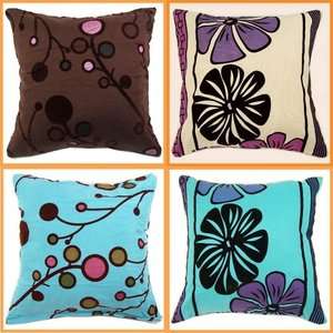 Home Decor Cotton Linen Bubble Floral Pillow Case Cushion Cover Square 