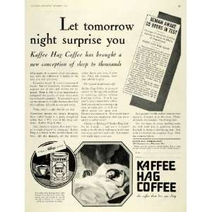  1928 Ad Kaffee Hag Corp Caffeine Free Beverage Coffee 