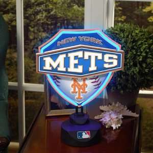  New York Mets Neon Shield Table Lamp: Home Improvement