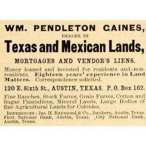   Lands William Pendleton Caines   Original Print Ad