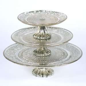   or Cake Pedestal Stands / Plates, Set of 3 Sizes: Kitchen & Dining