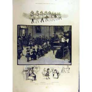   1884 Sketches Training School Stage Dancing Children