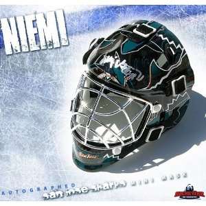 Antti Niemi San Jose Sharks Autographed/Hand Signed Mini Mask  