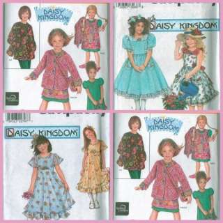   Simplicity Daisy Kingdom Childs Girls Dress / Clothes Sewing Pattern