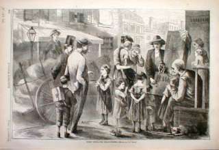1866 Organ Grinder Monkey Shoe Shine Street Music Kids  