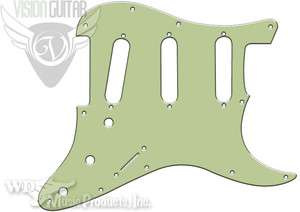 NEW! Fender Stratocaster MINT GREEN 3 Ply Strat PICKGUARD   Fits 