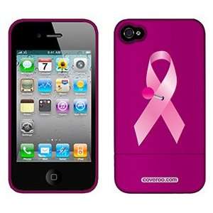 Pink Ribbon Pin on Verizon iPhone 4 Case by Coveroo 