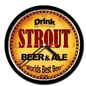  STROUT beer and ale cerveza wall clock: Everything Else