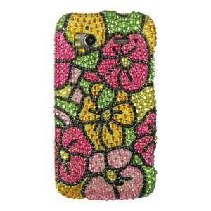 HTC Sensation 4G (T Mobile) Full Diamond Tropical Hawaiian Flower Art 