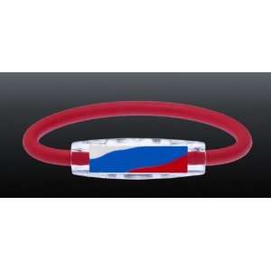    Russia Magnetic Negative Ion Flag Wristband: Sports & Outdoors