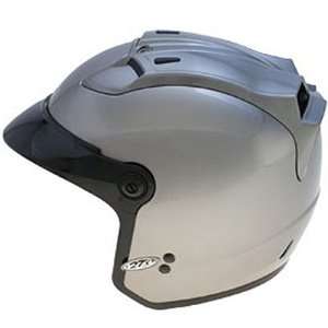 GMAX GM27 Adult Harley Touring Motorcycle Helmet   Titanium / Small