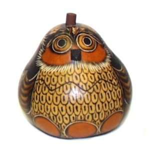 Owl Gourd Box ~ 4.5 Inches:  Home & Kitchen