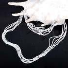 50pcs 1mm lobster clasp snake chain silver necklaces NL01  