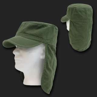 Olive Green Foreign Legion Fishing Boating Sun Protector Cap Caps Hat 