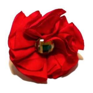  Red Flower Hair Clip: Beauty