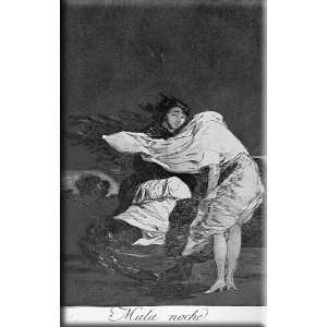Caprichos   Plate 36: A Bad Night 19x30 Streched Canvas Art by Goya 