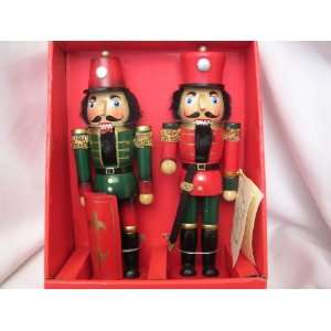  Nutcracker Christmas Decor 8 Wooden Set of 2 ; Bernard 