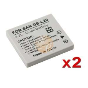   Two Battery For DB L20 DBL20 Sanyo Xacti DSC C4 DSC C5: Camera & Photo