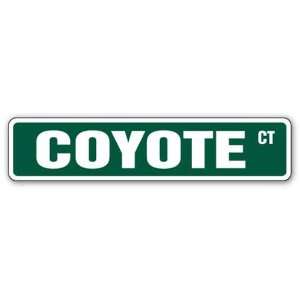   Street Sign animal wolf coyotes jackal gift Patio, Lawn & Garden