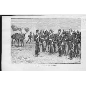  Natal Carabineers From S Africa Antique Print 1890 Army 